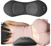 Coussin chauffant pour douleurs dorsales, coussin chauffant avec thérapie par la chaleur humide, massage par vibration et traction de levage réglable, design ergonomique pour un usage domestique