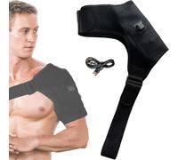 Coussin chauffant pour épaule - Épaulière électrique USB | Attelle pour la coiffe des rotateurs | Masseur d'épaule USB avec 3 niveaux de chaleur réglables, bandage pour les épaules, coussin chauffant