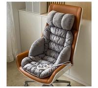 Coussin chauffant pour fauteuil roulant, double siège chauffant avec soutien dorsal et coussin, coussin de siège amovible et lavable pour chaise de salle à manger (gris)