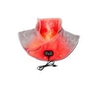 Coussin chauffant pour la nuque et les épaules - Masseur vibrant électrique, coussin chauffant USB, appareil de relaxation avec arrêt automatique | Pad thérapeutique chaud et réglable pour femme