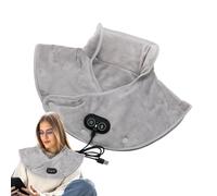 Coussin chauffant pour le cou, les épaules et le dos, coussin chauffant électrique lesté pour le soulagement, enveloppement chauffant avec masseur et 3 réglages de chaleur, coussin chauffant rapide
