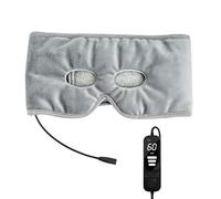 Coussin chauffant pour le visage, bandeau chauffant USB, hôtel de nuit avec confort portable, avion de voyage avec chaleur relaxante, accessoire de bien-être 26,57 x 5,118 pouces, cache-yeux pour femm