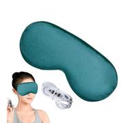 Coussin chauffant pour les yeux - Masque de sommeil avec 3 niveaux de chauffage - Bloque la lumière - Masque apaisant pour les yeux pour le spa, les voyages en avion, la détente, la méditation, le