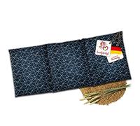 Coussin Chauffant pour Micro-Ondes et Four; Blue Marine; Rempli de Blé, Fabriqué à la Main en Allemagne; environ 50 x 20 cm; 3 Compartiments; 100% Coton OEKO-TEX; Pour le Cou, le Dos, les Épaules