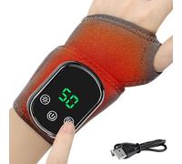 Coussin Chauffant Pour Poignet - Chauffant avec 3 Modes de Vibration - Attache de Maintien pour Poignet et Main,pour Femmes Hommes Genou Cheville Bras Jambe Travail Voyage Extérieur Vélo