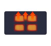 Coussin chauffant pour siège de blanchisseur | Grande zone de chauffage - Protection contre la surchauffe - Tapis chauffant pliable pour le dos, les lombaires, les hanches et les cuisses