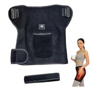 Coussin chauffant pour soulager la douleur de la hanche avec lumière rouge, orthèse chauffante pour homme et femme avec 3 réglages de chaleur, USB portable pour plus de confort