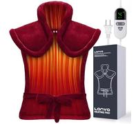 Coussin chauffant pour soulager les douleurs dorsales, cadeaux de Noël pour femme, maman, grand-mère, coussin chauffant électrique lesté pour le cou et les épaules, 6 réglages de chaleur, 4 options de
