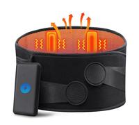 Coussin chauffant sans fil 10 000 mAh avec masseur pour soulager les douleurs dorsales, masseur du bas du dos de 127 à 170,2 cm avec 3 chaleur et minuterie, coussin chauffant portable à 5 vibrations