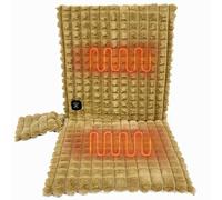 Coussin Chauffant Siege Bureau, Couvre-Sièges Chauffants 35 °c-55°c Chauffage Rapide Avec Arrêt Automatique Portable épais Et Doux Heating Pad Pour Dos, Lombaires, Hanches, 45x90cm (Marron)