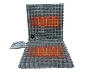 Coussin Chauffant Siege Bureau, Couvre-Sièges Chauffants 35 °c-55°c Chauffage Rapide Avec Arrêt Automatique Portable épais Et Doux Heating Pad Pour Dos, Lombaires, Hanches, 45x90cm (Gris)