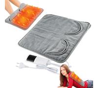 Coussin Chauffant，Tapis Chauffant Pieds，Chauffe Pied Electrique,Avec ArrêT Automatique, 9 Niveaux De Chaleur Et 4 Minuteurs, Usage Pieds, Dos & Corps Entier (gris)