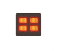 Coussin chauffant USB 5 V avec chauffage à quatre zones en fibre synthétique, trois niveaux de température pour un confort d'assise intérieur et extérieur, portable et pliable, 45 x 45 cm, bleu marine