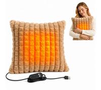 Coussin Chauffant USB, Coussin Chauffant Dos avec Housse à Poils Courts | 45x45cm Coussin Chauffant Ventre, 5 Niveaux de Température, Contre le Mal de Dos, Epaule et Nuque, Kaki