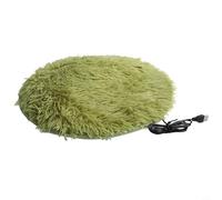 Coussin chauffant USB en peluche pour animaux de compagnie avec performance de chaleur constante et protection contre la surchauffe pour une utilisation continue (vert)