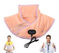 Coussin chauffant USB portable 2025 for la nuque et les épaules, 3 modes de chaleur et de massage, chauffe rapide en 60 secondes, arrêt automatique, idéal à la maison ou en voyage(Orange)