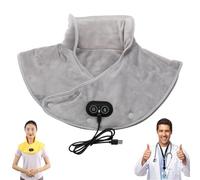 Coussin chauffant USB portable 2025 for la nuque et les épaules, 3 modes de chaleur et de massage, chauffe rapide en 60 secondes, arrêt automatique, idéal à la maison ou en voyage(Gray)