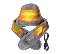Coussin chauffant USB pour la nuque avec massage vibrant | Fonction chauffante à 3 niveaux | Repose-nuque réglable | Idéal pour soulager la douleur et la tension | Pour femmes, personnes âgées, bureau