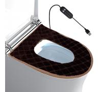Coussin chauffant USB réglable à 5 niveaux | Réchauffeur de siège de toilette avec minuterie, design pour temps froid, soins aux personnes âgées, salle de bain