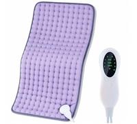 Coussin Chauffant XXXL pour le dos, Grands Coussins Chauffants pour Soulager les Douleurs Musculaires et les Crampes, 10 Réglages de Chaleur, Cadeaux d'anniversaire,Violet,17"x33"/43 * 84cm