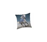 Coussin Cheval Blanc 40 x 40 cm, 100% polyester - 18CS158