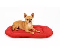 Coussin Chien - Coussin Chat - 45x33x3cm - Idéal pour Chihuahua, Yorkshire Terrier, Spitz Nain, Caniche Toy & Bichon Maltais - Flamingo Coussin Firenze Ovale Rouge
