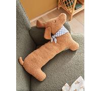 Coussin chien teckel en sherpa ACHILLE marron TU