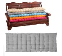 Coussin classique pour banc en métal ou en bois VIPITH rectangulaire 2 ou 3 places pour extérieur 120 x 48 cm Gris