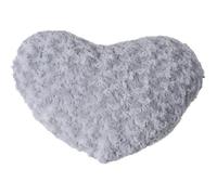 Coussin Coeur ""Bouclée"" 28x36cm Gris Clair