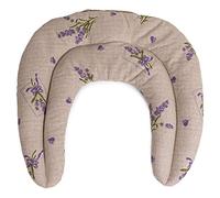 Coussin compartimenté tour de cou aux graines - Graines de lin - Coussin thermique pour la nuque - Bouillotte micro-ondes (Design: champêtre romantique)