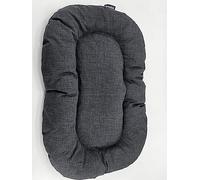 Coussin Coton Polyester Ovale, 70x40 cm, Tissu Oxford Noir