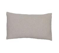 Coussin coton stonewashed Vivaraise Maia Beige 30x50 cm