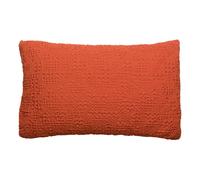 Coussin coton stonewashed Vivaraise Tana Rouge 40x65 cm