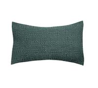 Coussin coton stonewashed Vivaraise Tana Vert 40x65 cm