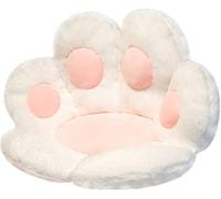 Coussin,Coussin pour Pattes de Chat,Coussin de siège Mignon Coussin pour Chaise canapé Paresseux Décoration extérieure Plancher Chaud Coussin Tapis Chaud Doux pour la Peau (70x70cm, Blanc)