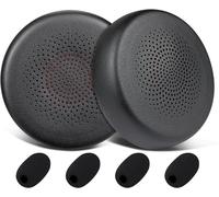 Coussin Coussinets 4 filtres Microphoniques de Protection Contre Le Sifflement pour Yealink BH70/WH64 Casque. Cuir Protéiné Souple, Mousse à Mémoire Forme Haute Densité Noir