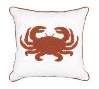 Coussin Déco Brodé "Océania" 45x45cm Blanc