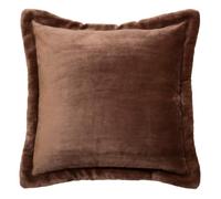 Coussin ""Cuddly"" 38 x 58 cm et 53 x 53 cm flanelle 550 g - Cuddly Marron - - Cuddly Marron - Coussin 53 x 53 cm