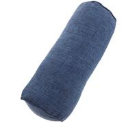 Coussin Cylindrique de Yoga pour Soutien du Cou et Étirements Confortables | Coton Lin et Perles de Coton, Bleu Décoratif, Transport Facile, Entretien Pratique, pour Femmes Pratiquant Yoga Restauratif