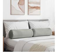Vidaxl Coussins D'accent 2 Pcs Gris Clair Ø 25 X 70 Cm