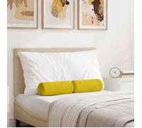 Vidaxl Coussins D'accent 2 Pcs Jaune Ø 15 X 40 Cm