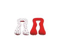 coussin d'accouchement d'allaitement usages multiples coeurs rouges sur fond blanc - rouge