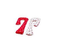 Coussin D'accouchement Pre/Post Natal Coeurs Blancs Sur Fond Rouge - Coeurs Rouges Sur F