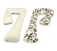 Coussin d'accouchement pre/post natal dessin floral clair crème Multicolore G