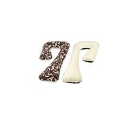 Coussin d'accouchement pre/post natal dessin floral sombre crème