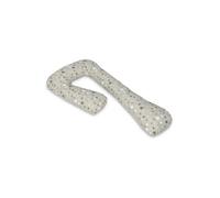 Coussin D'accouchement Pre/Post Natal Etoiles Girses Et Blanches Sur Fond Gris
