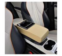 Coussin D'accoudoir Central En Cuir PU Épais Et Imperméable Coussin Hauteur Accoudoir Emplacement Téléphone Coussin Souple Accoudoirs Central Console(Beige)