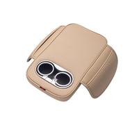 Coussin D'accoudoir Console Centrale Voiture Avec 2 Porte-gobelets Latérale Housse Coussinets De Rehaussement Automatique En PU(Beige)