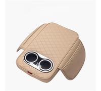Coussin D'accoudoir Console Centrale Voiture Avec 2 Porte-gobelets Poche Latérale Housse Coussinets De Rehaussement Automatique En PU(Beige)