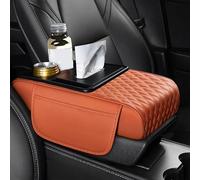 Coussin d'accoudoir de Console Centrale Automatique pour Ferrari 296 GTS 296 Speciale A 458 Spider F8 Spider,Coussin d'accoudoir en Cuir PU,Coussin de Hauteur,Orange